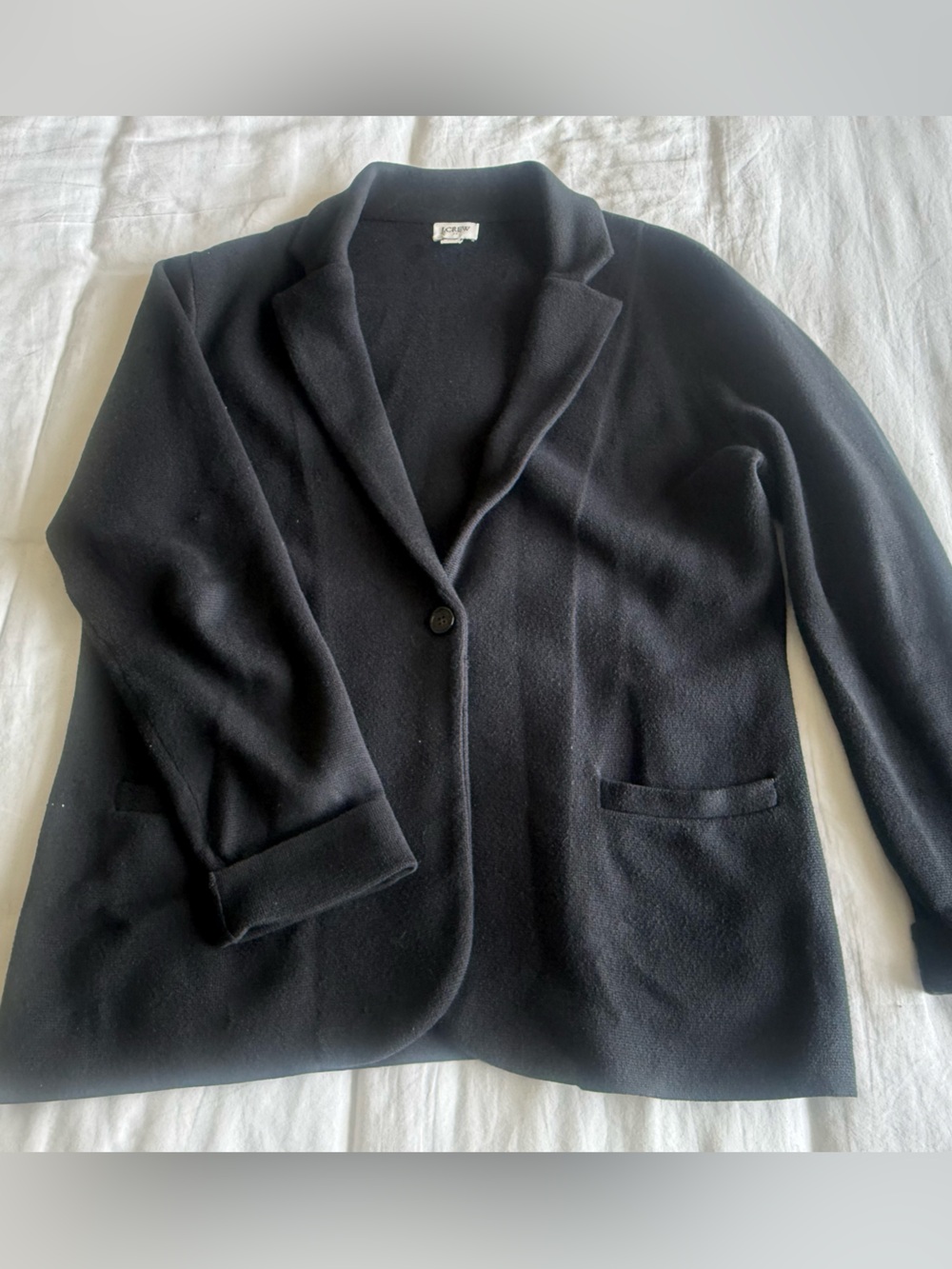 J. Crew Women's Black Schoolboy sweater Blazer